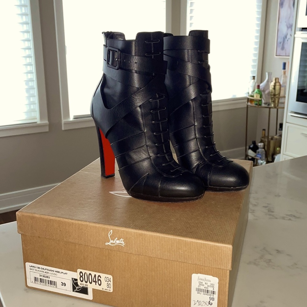 COPY - Christian Louboutin Lamu 120 Black Heeled Boots